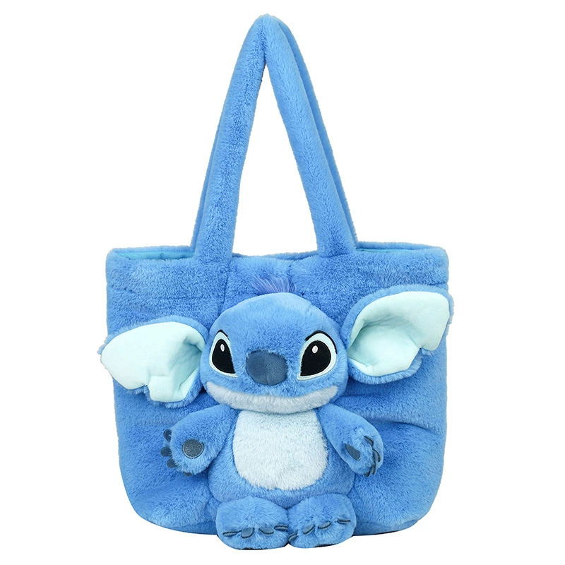 Sac à Bandoulière Peluche Stitch Bleu pour Enfant et Adolescent