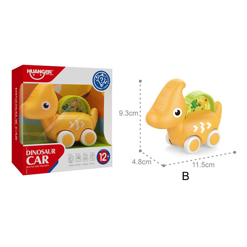 Petites Voitures Dinosaures Huanger Push and Go pour Bébé