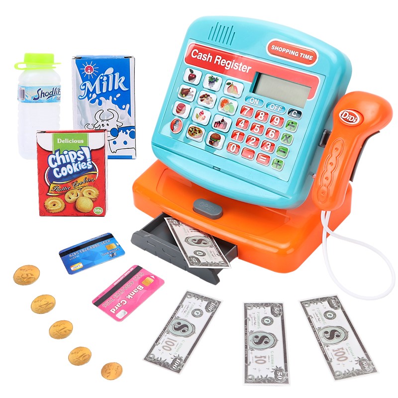 Caisse Enregistreuse Électronique Chaofeng Enfant Scanner Sons Lumières Calculatrice 3 Ans+