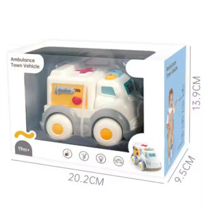 Ambulance Jouet Youleen Enfant Friction Sons et Lumières – Véhicule Éducatif 19 Mois+