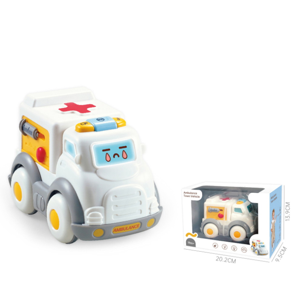 Ambulance Jouet Youleen Enfant Friction Sons et Lumières – Véhicule Éducatif 19 Mois+