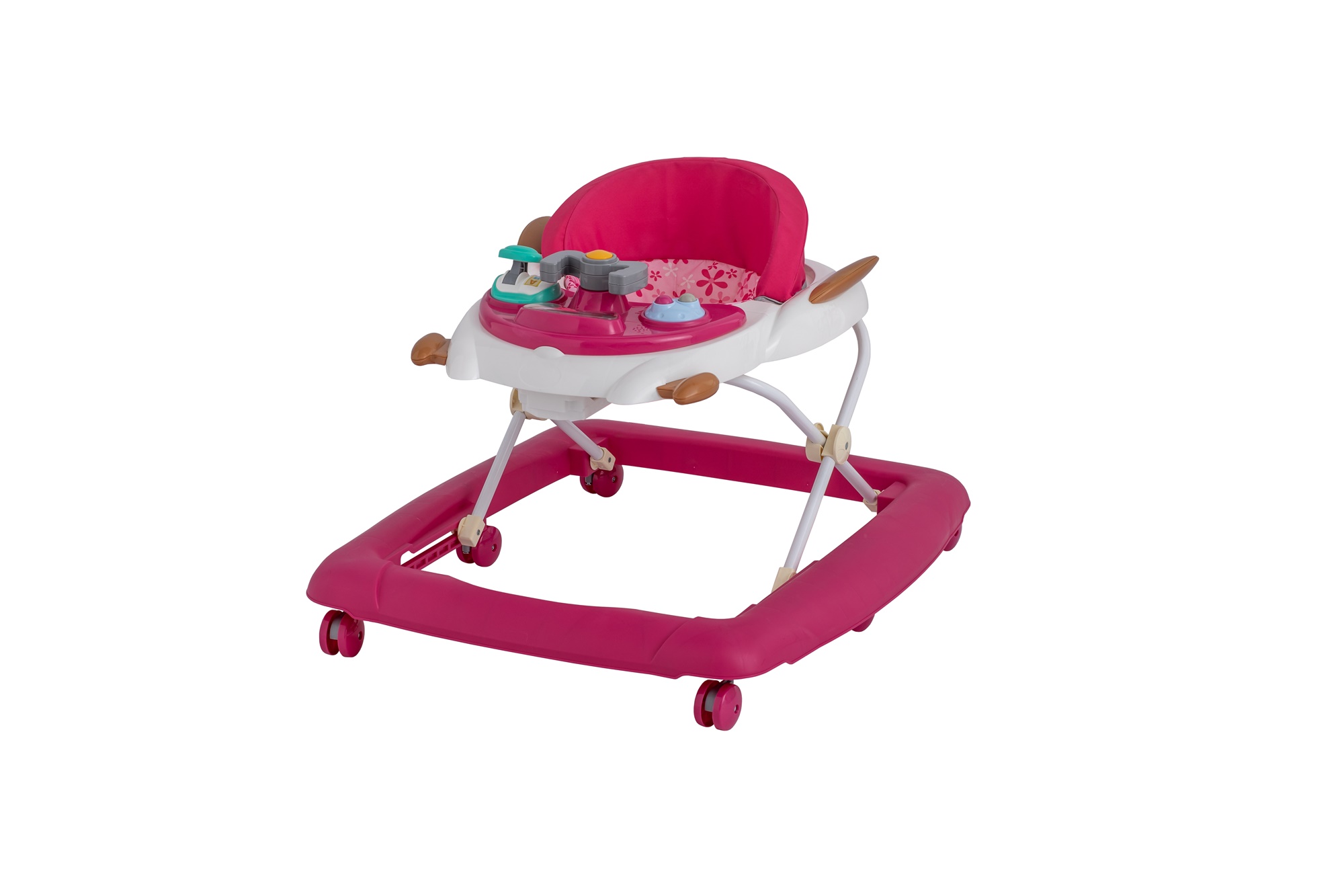Trotteur Bébé BURBAY Youpala avec Tablette de Jeux Musique et Lumières Réglable en Hauteur