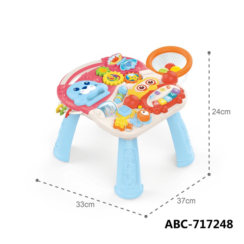 Trotteur Bébé Huanger 4-en-1 Multifonction Évolutif Table d’Activités Trottinette et Voiture