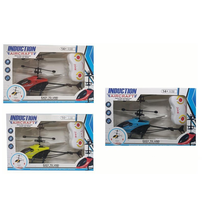 Hélicoptère Jouet Télécommandé Induction USB – Contrôle Main et Télécommande