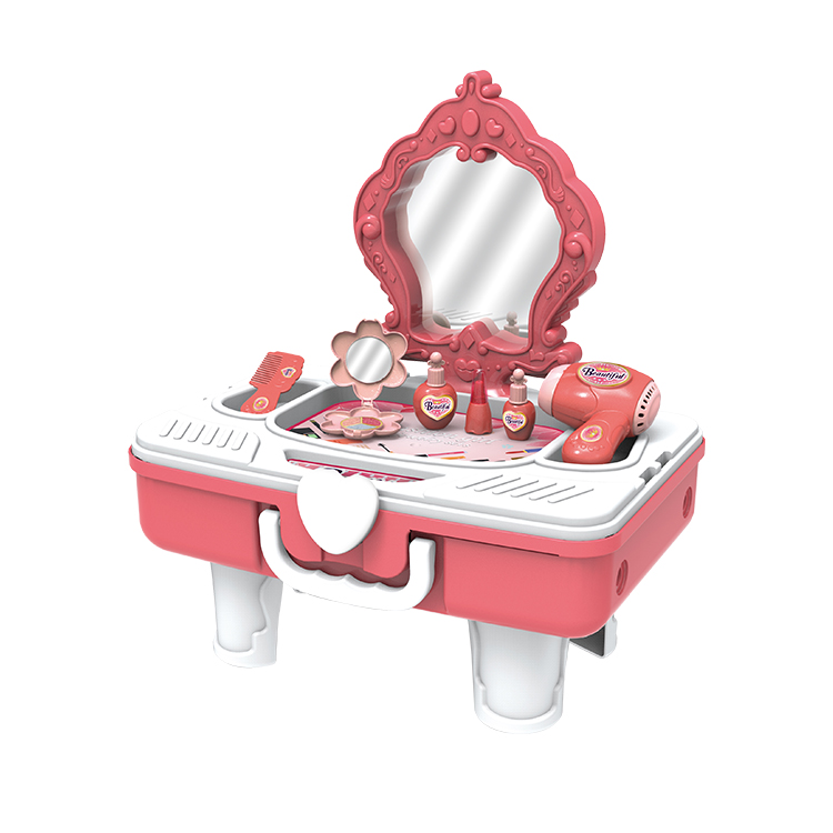 Coiffeuse Portable Enfant Fashion Girl - Valise Maquillage Accessoires Beauté 3 Ans+