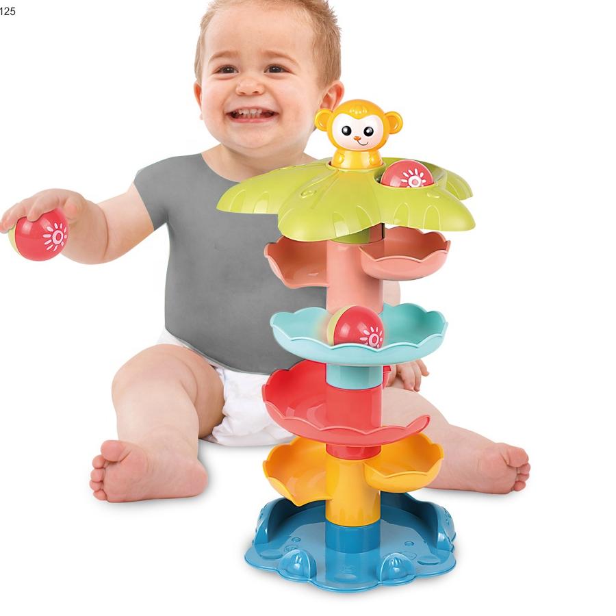 Toboggan A Balles Bebe Sobebear 18 Pieces Educatif – Jeu Motricite 18 Mois+