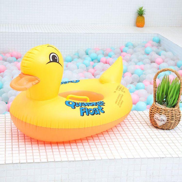 Bouee Siege Gonflable Canard Enfant Piscine Avec Poignees – Flottant Quackie Float Securise