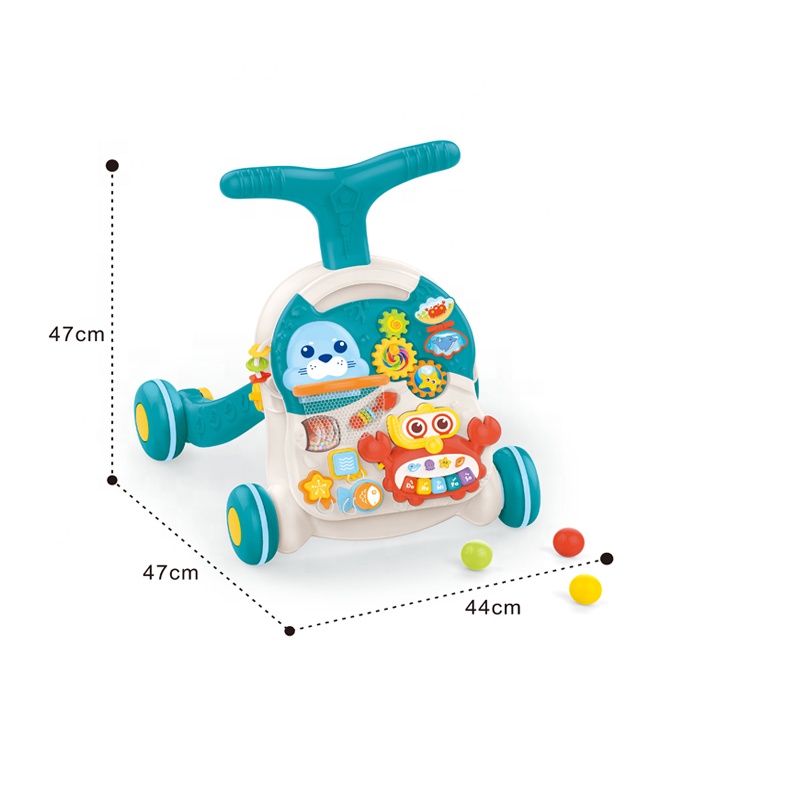 Trotteur et Table d’Activités Interactive 2 en 1 Huanger Bébé – Apprentissage Marche et Éveil