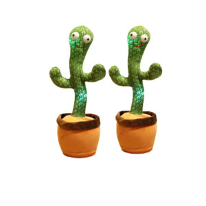 Cactus Dansant Interactif Enfant Peluche Musicale Repetiteur Voix – Jouet Lumineux 120 Chansons