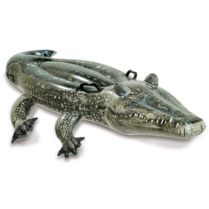 Jouet Gonflable Piscine Crocodile 170 Cm Avec Poignees – Bouee Enfant Flottante Stable