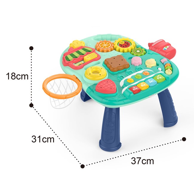 Trotteur Bébé Huanger 4-en-1 Multifonction Évolutif Table d’Activités Trottinette et Voiture