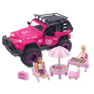 Voiture de Poupée Rose Beauty Fashion avec Accessoires Pique-Nique Lumières et Sons 3 Ans+