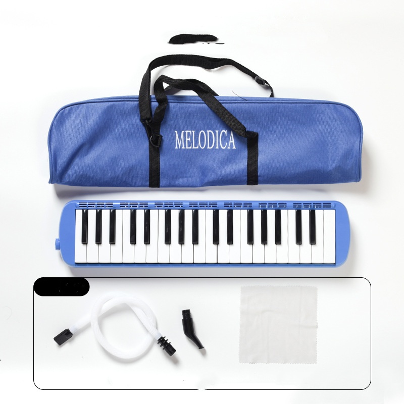 Mélodica 32 Touches Portable Débutant Étui Tube Souffle Embouchure – Instrument Musical Éducatif