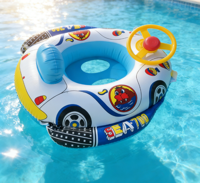 Bouee Gonflable Bebe Voiture Piscine Avec Poignees – Flottant Stable Eveil Et Confort