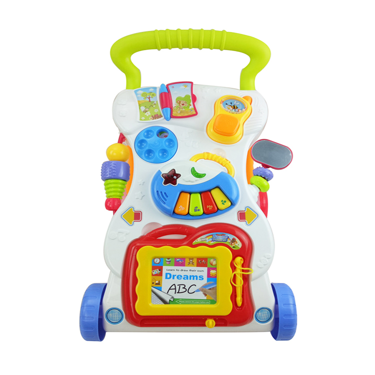 Trotteur Bébé Huanger avec Panneau d’Activités Musical et Roues Antidérapantes