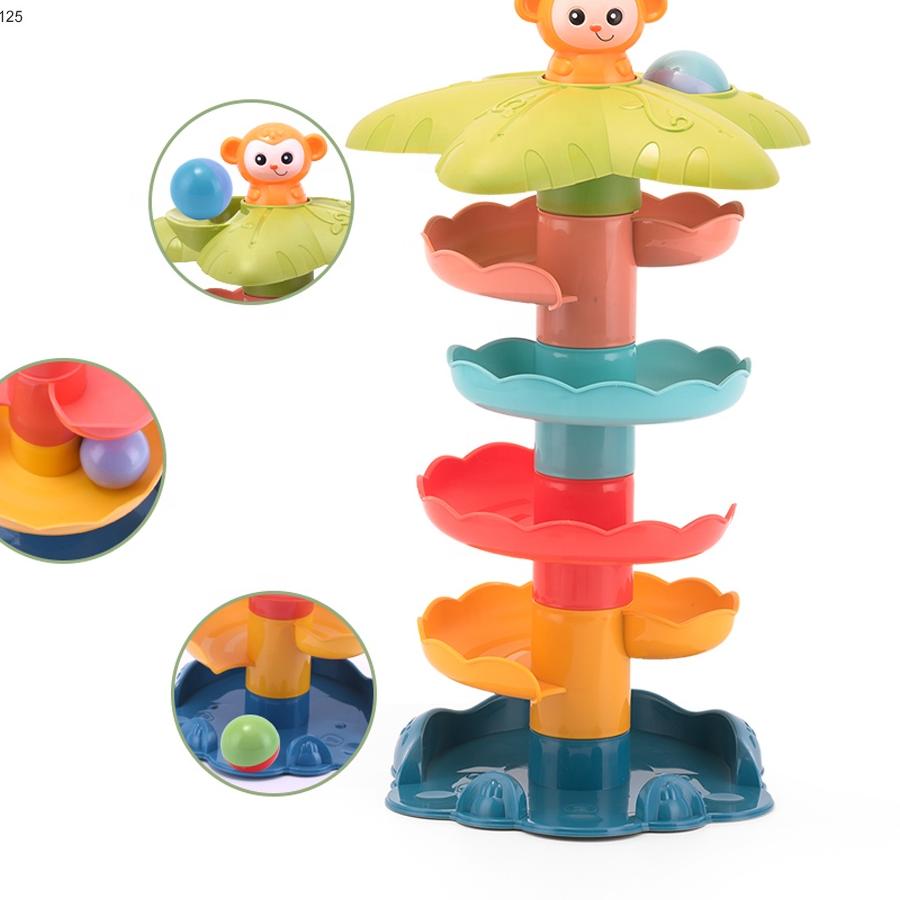 Toboggan A Balles Bebe Sobebear 18 Pieces Educatif – Jeu Motricite 18 Mois+