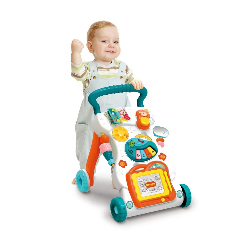 Trotteur Bébé Huanger Musical Interactif avec Piano Amovible et Activités d’Éveil 6 Mois+