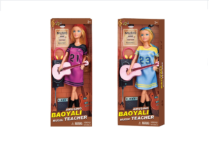 Poupée Baoyali Music Teacher avec Guitare Miniature – Jouet Articulé Enfant 3 Ans+