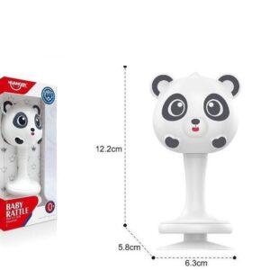 Hochet Panda Huanger Ventouse 12,2 cm – Jouet Éveil Bébé Fixation Surface Plane