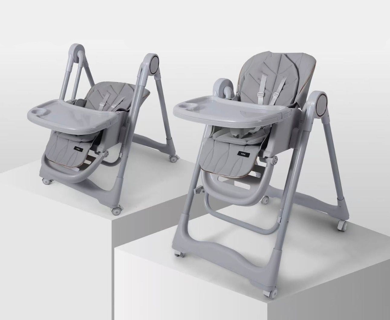 Chaise Haute Évolutive AG600 Burbay 2-en-1 avec Fonction Balancelle et Dossier Inclinable
