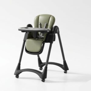 Chaise Haute AG200 Burbay 2-en-1 avec Fonction Balancelle et Dossier Inclinable