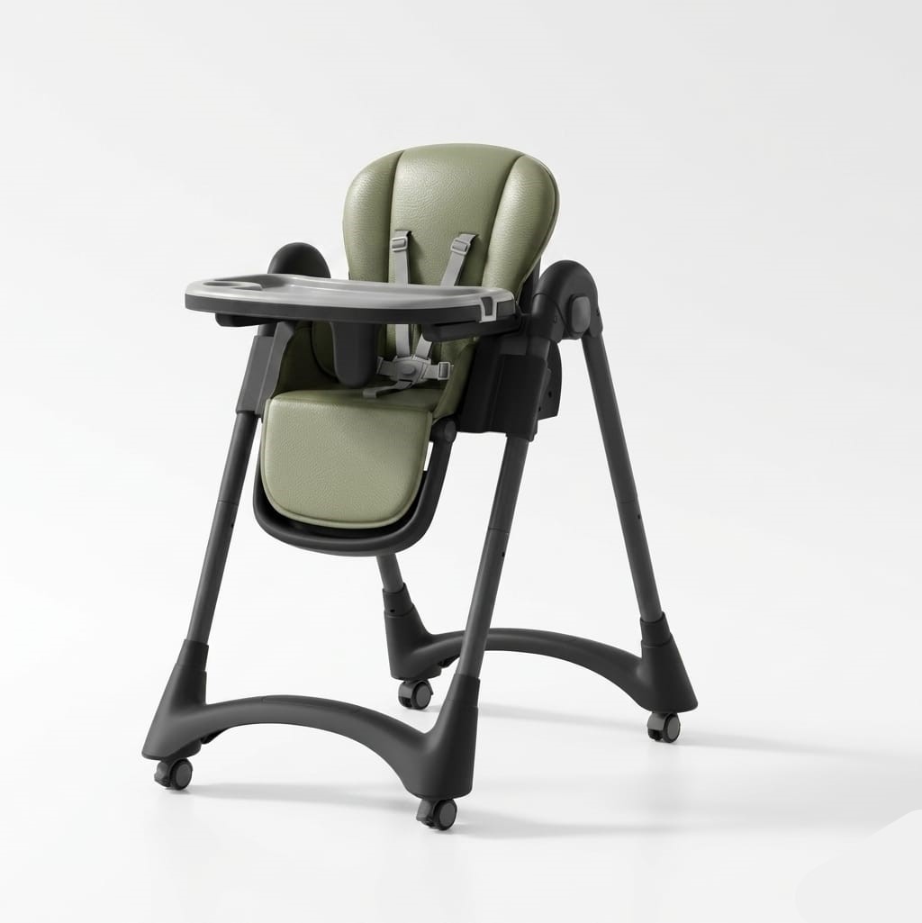 Chaise Haute AG200 Burbay 2-en-1 avec Fonction Balancelle et Dossier Inclinable