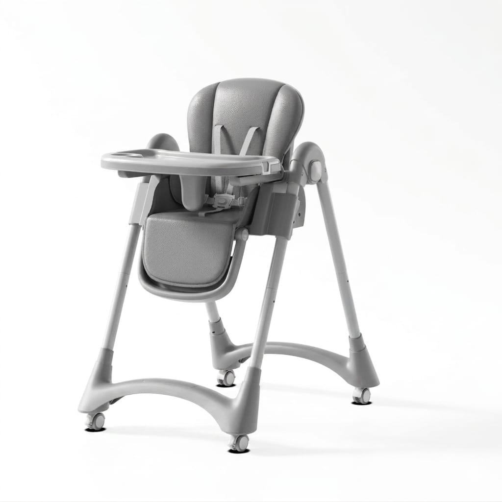 Chaise Haute AG200 Burbay 2-en-1 avec Fonction Balancelle et Dossier Inclinable