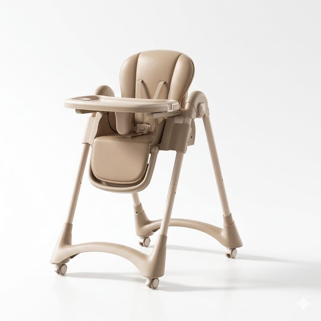 Chaise Haute AG200 Burbay 2-en-1 avec Fonction Balancelle et Dossier Inclinable