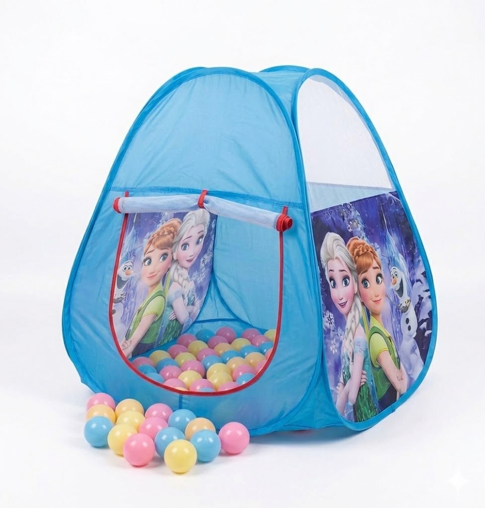 Tente De Jeu Pop Up Reine Des Neiges Enfant Avec 50 Balles – Piscine A Balles Interieur Exterieur Pliable
