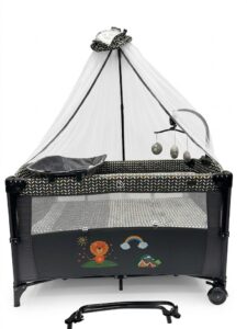 Baby Crib Burbay 3-in-1 avec Table à Langer et Moustiquaire Lit Cododo et Parc Bébé