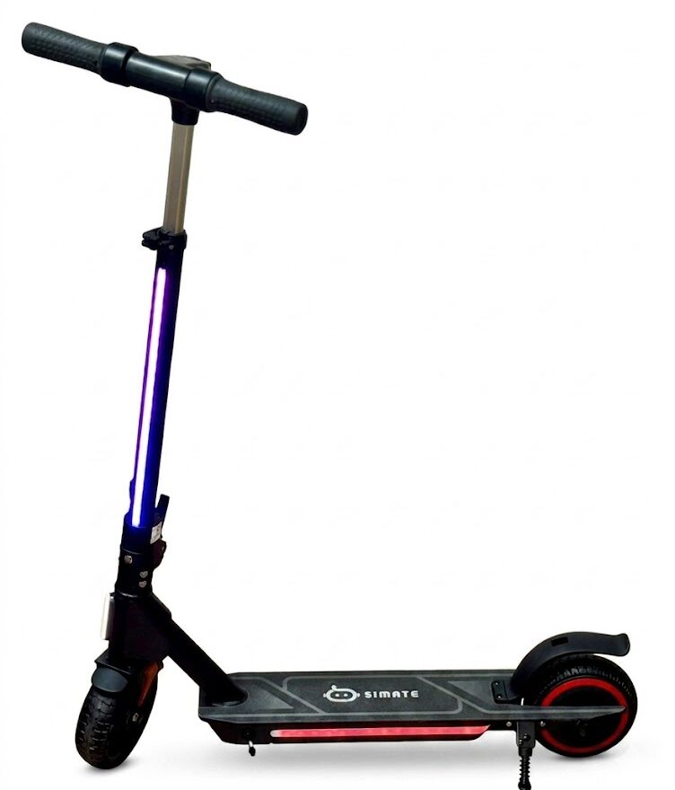 Trottinette Electrique Enfant Simate S2 Pro 130W Pliable – Vitesse 14 km/h Ecran LED