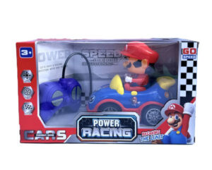 Super Mario Power Racing Remote Control Car with LED Lights and 360° Rotation
