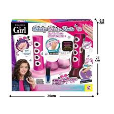 Fashion Girl Shaky Shake Nails Kit Décoration Ongles Enfant avec Paillettes et Vernis