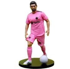 Figurine Lionel Messi Inter Miami Maillot Rose Numero 10 Logo Club – Objet de Collection Football