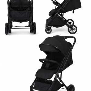 Poussette Voyage QQ1 Burbay Noire Ultra Légère et Pliable Compacte