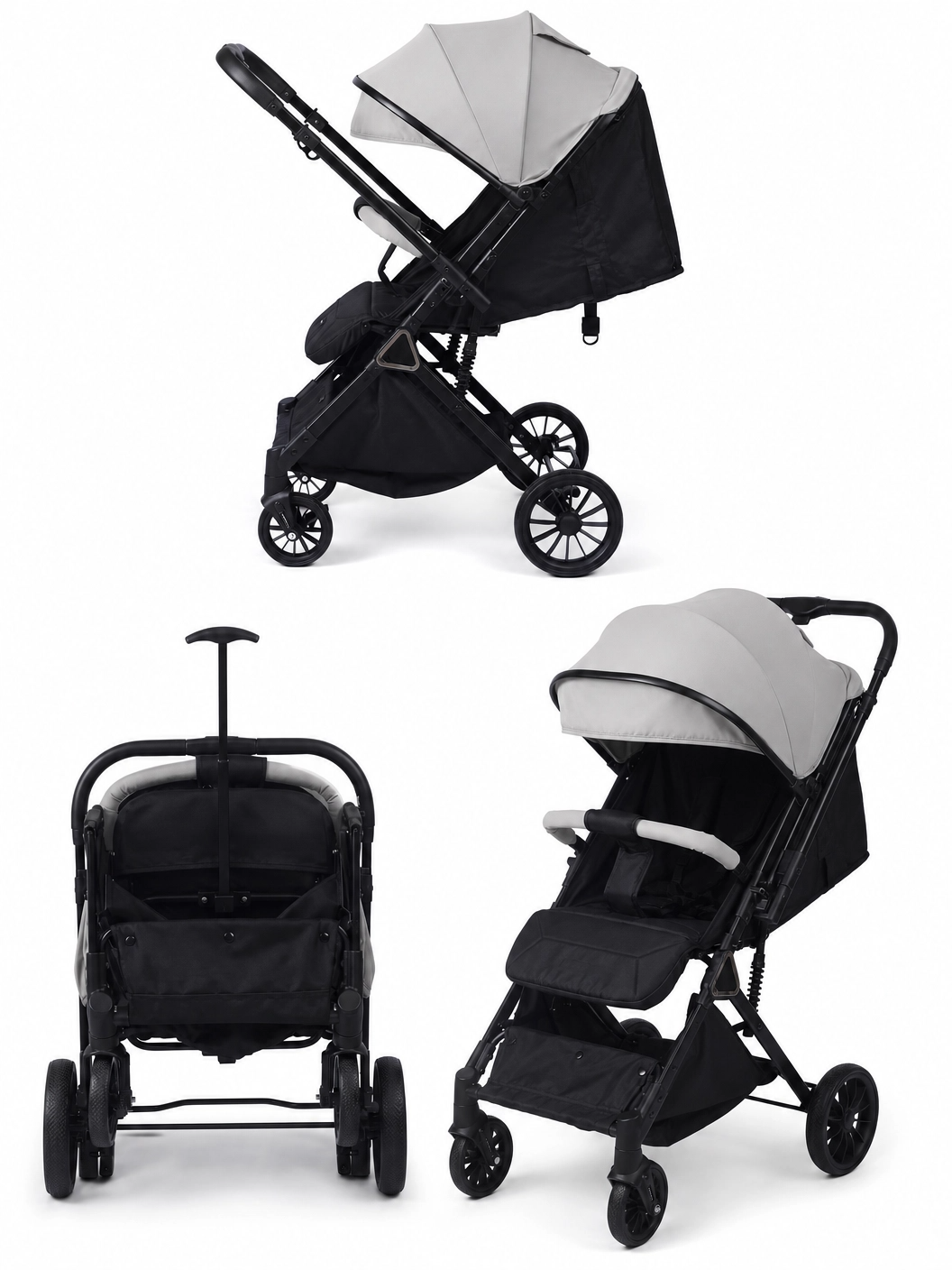 Poussette Voyage QQ1 Burbay Noire Ultra Légère et Pliable Compacte