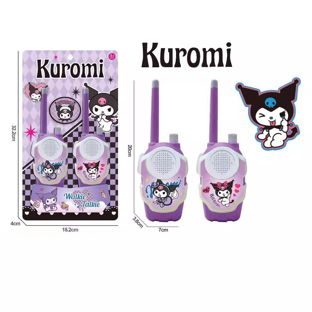 Talkies-Walkies Kuromi Enfant Violet Portée 120 m – Jouet Communication 3 Ans+
