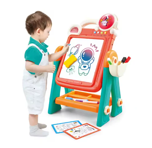 Tableau Magnétique et Table de Construction 2-en-1 Fan Wingda Toys