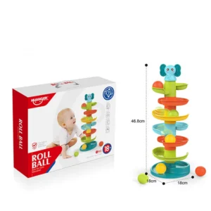 Jeu De Descente De Balles Bebe Huanger Tour Educative 14 Pieces – Motricite Et Coordination 18 Mois