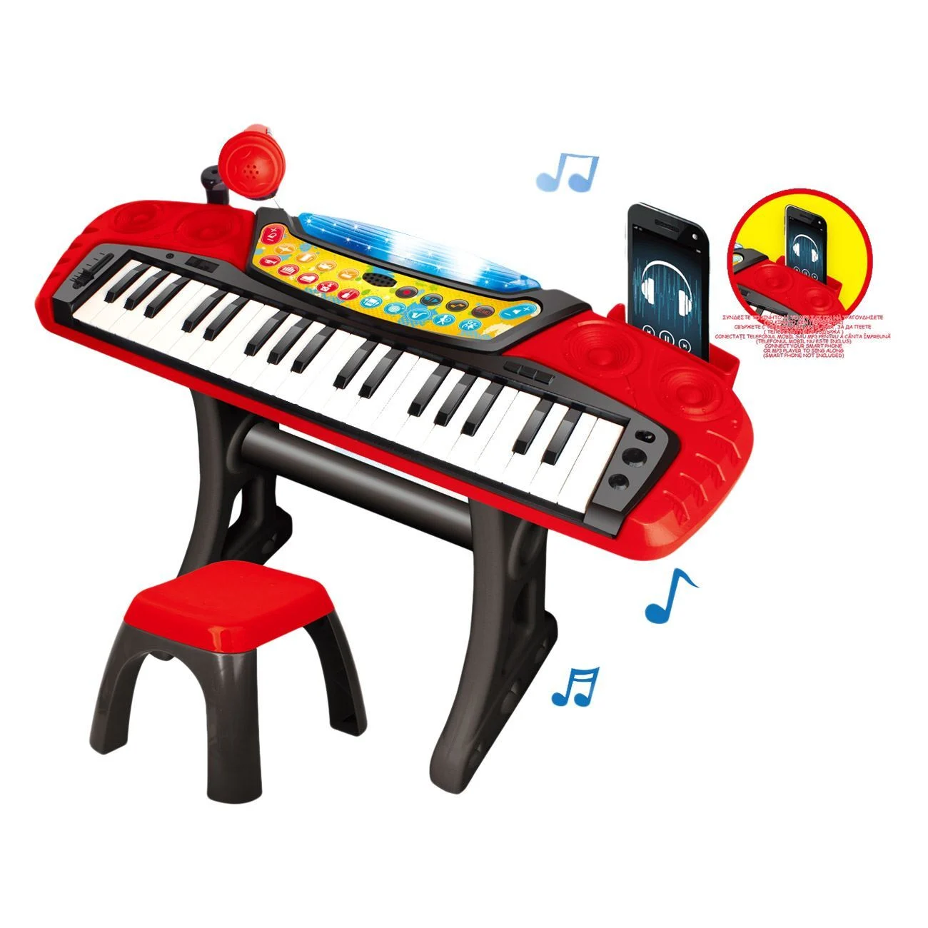 Clavier Électronique Enfant My Music World avec Tabouret et Microphone