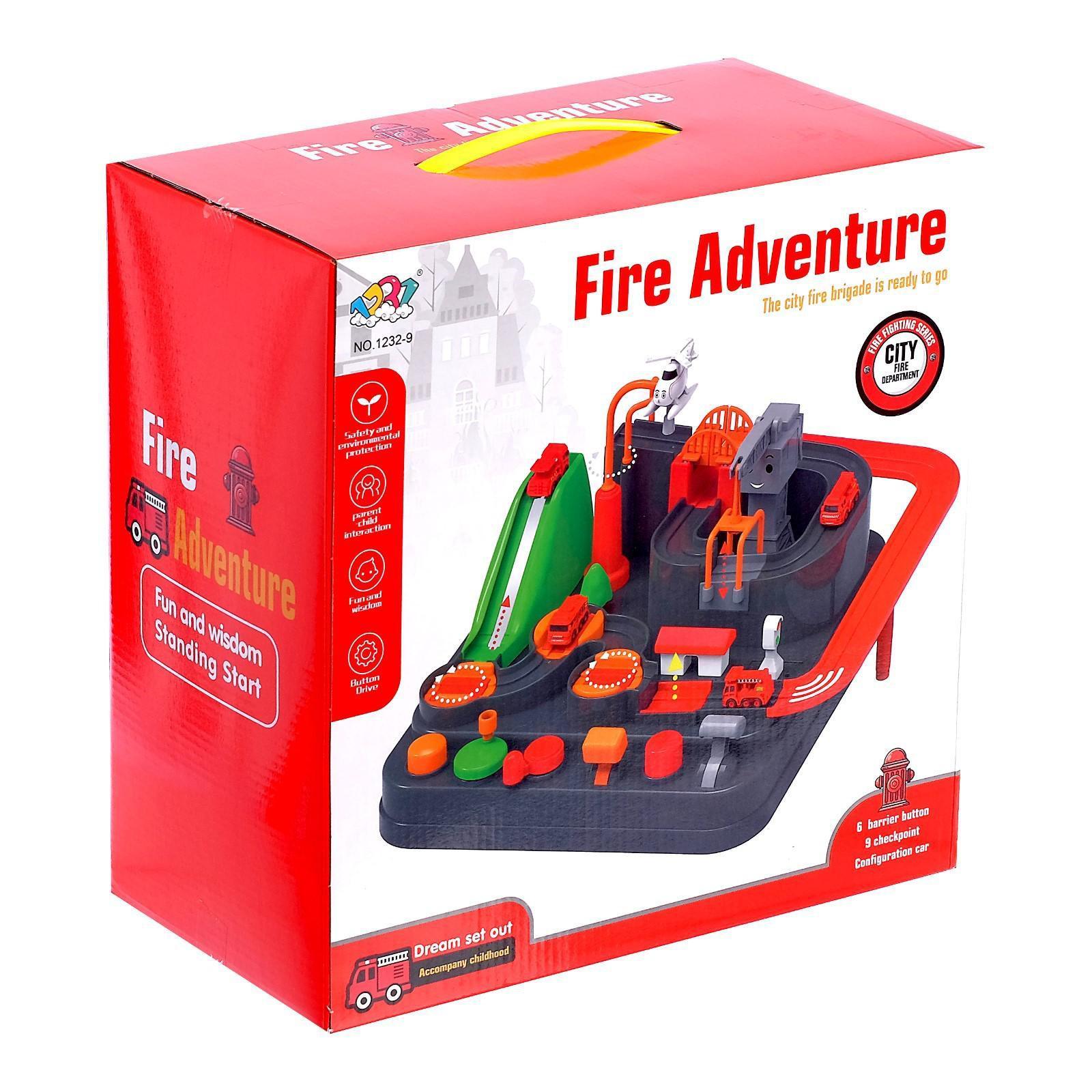 Circuit Mécanique Fire Adventure Jeu de Pompiers Éducatif pour Enfants