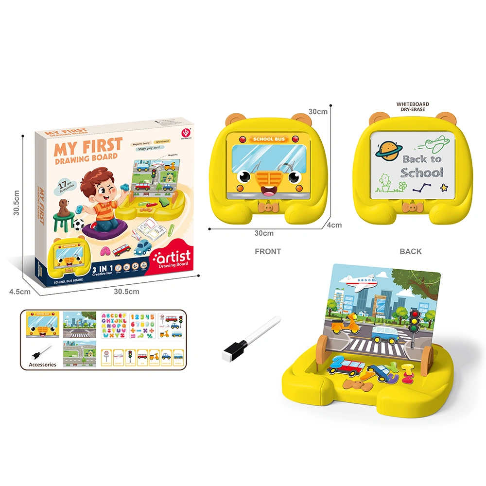 My First Drawing Board 3 en 1 – Tableau Éducatif Magnétique pour Enfants