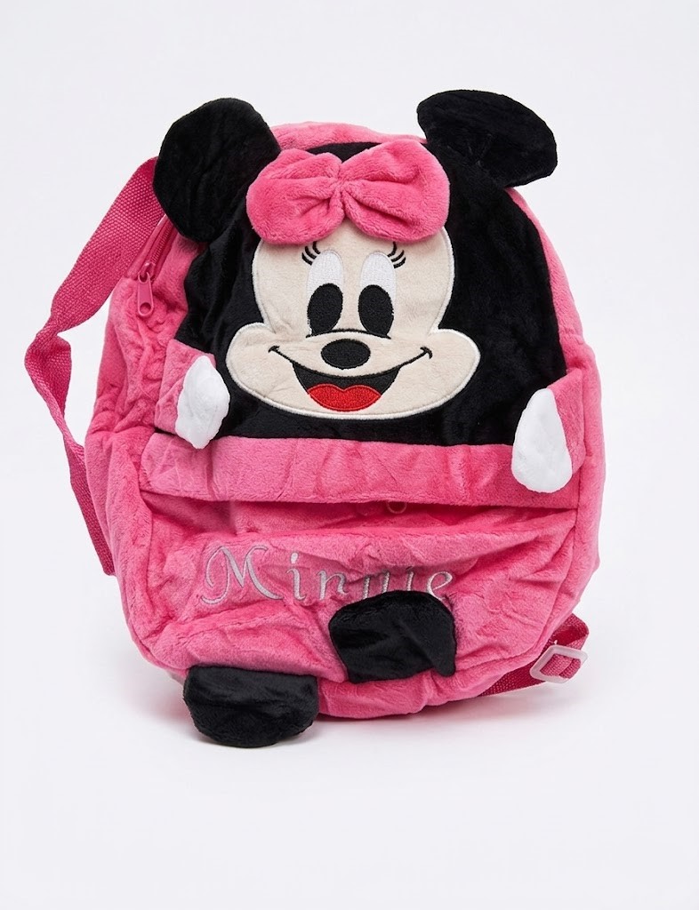 Sac à Dos Peluche Minnie Mouse Rose pour Enfant – Doux et Confortable