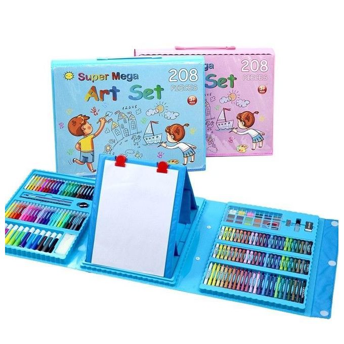 Super Mega Art Set 208 Pièces – Coffret Dessin et Peinture pour Enfants