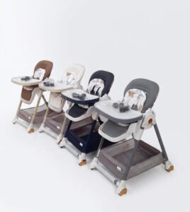 Chaise Haute Burbay AC828 Réglable avec Double Plateau – Confort et Praticité pour Bébé