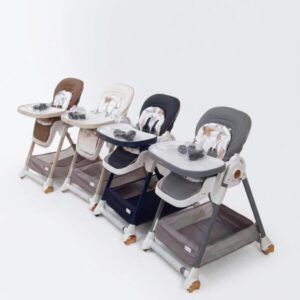 Chaise Haute Burbay AC828 Réglable avec Double Plateau – Confort et Praticité pour Bébé