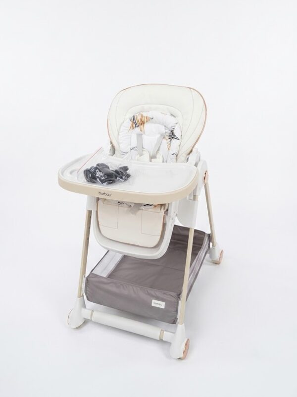 Chaise Haute Burbay AC828 Réglable avec Double Plateau – Confort et Praticité pour Bébé