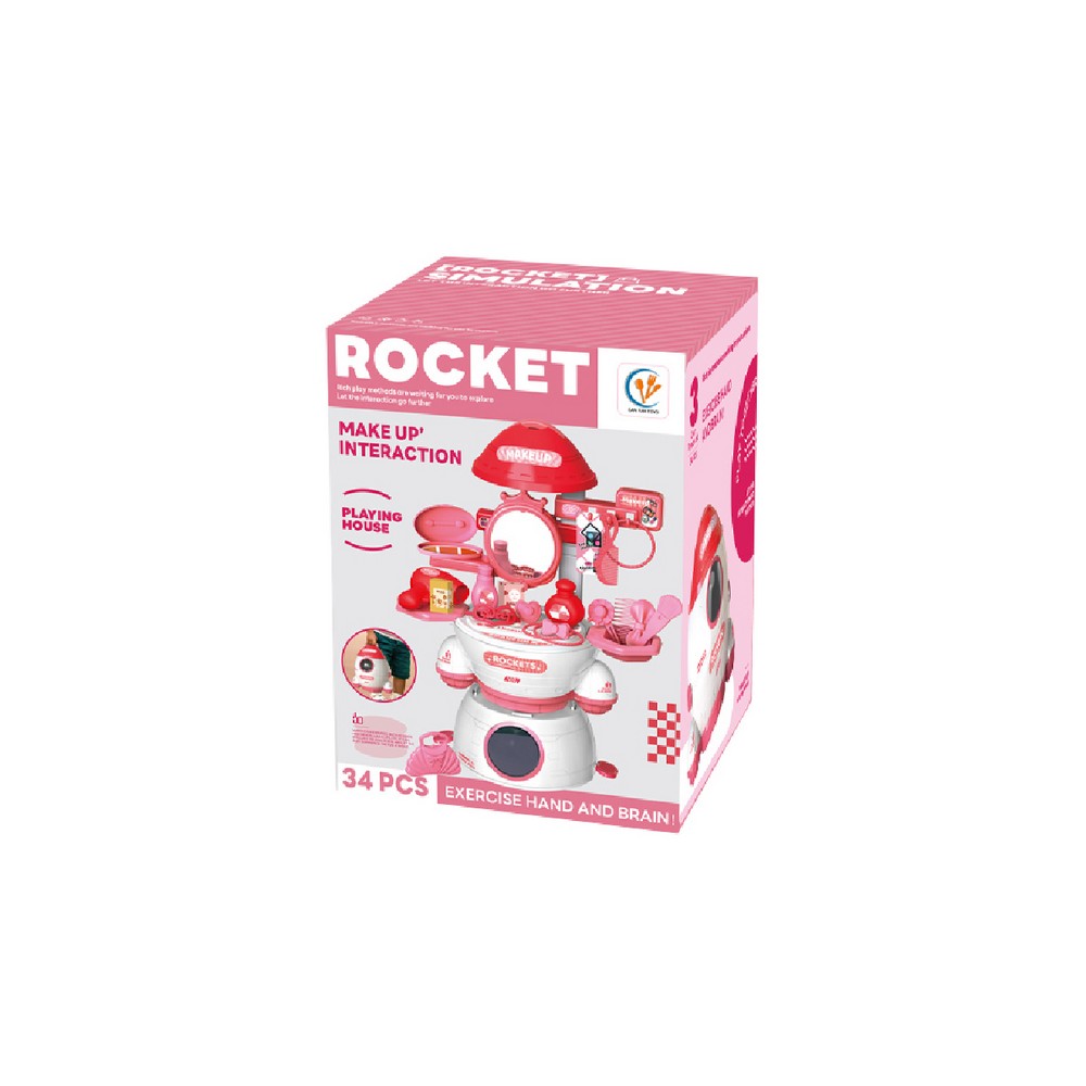Coffret Maquillage Enfant Rocket 33 Pièces – Jeu de Simulation Beauté