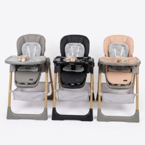 Chaise Haute Burbay 1-11 avec Pieds en Bois et Dossier Inclinable – Design Élégant et Confortable