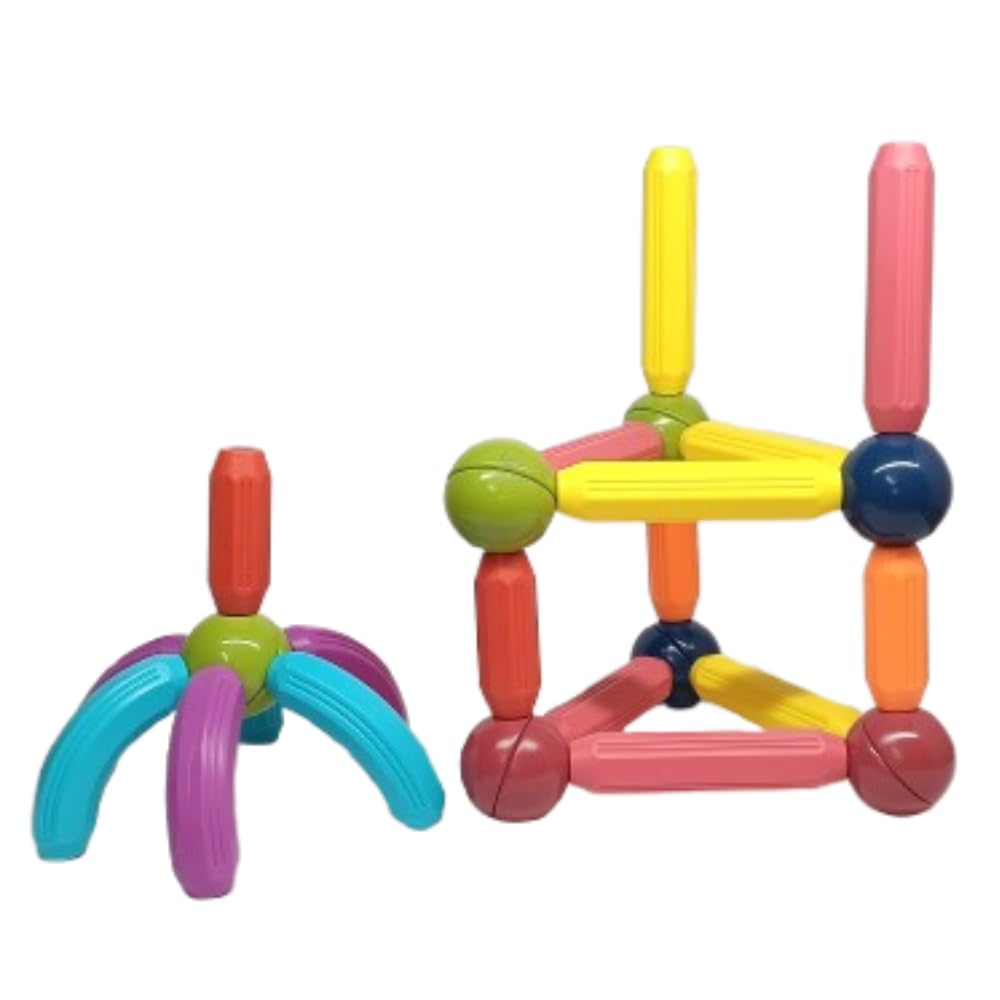 Jeu de Construction Magnétique 42 Pièces Magnetic Building Block Rod